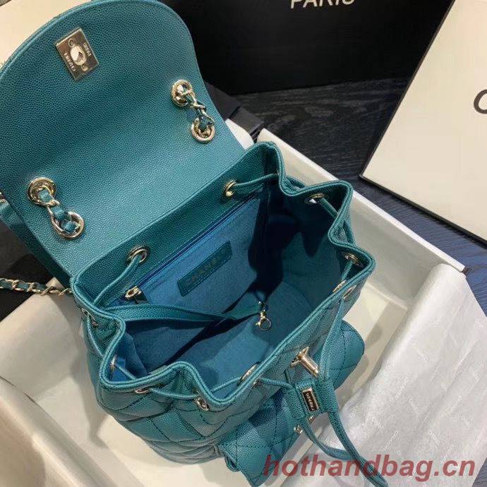 Chanel backpack Grained Calfskin & Gold-Tone Metal AS1371 Green Chanel backpack Grained Calfskin & Gold-Tone Metal AS1371 Green