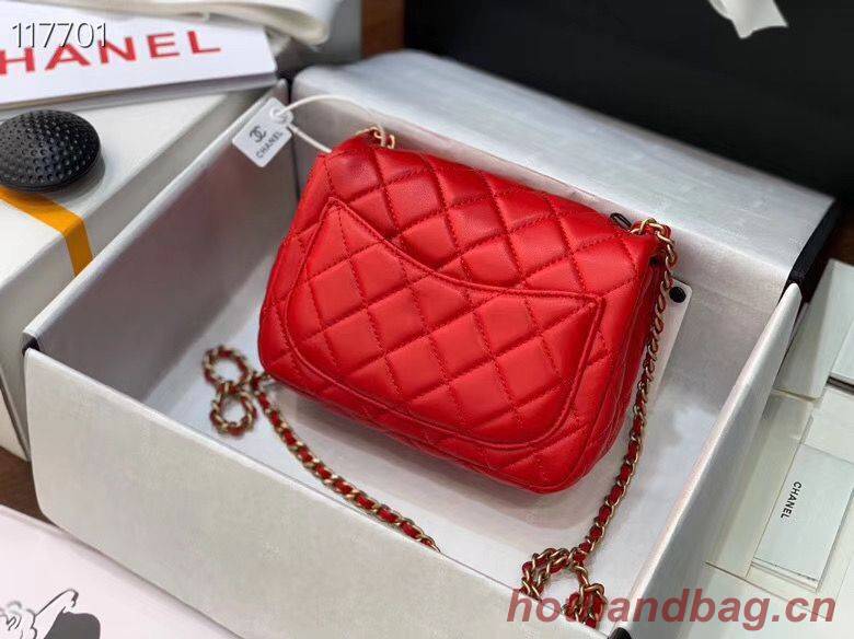 Chanel MINI Flap Bag Original Sheepskin Leather AS1786 Red Chanel MINI Flap Bag Original Sheepskin Leather AS1786 Red