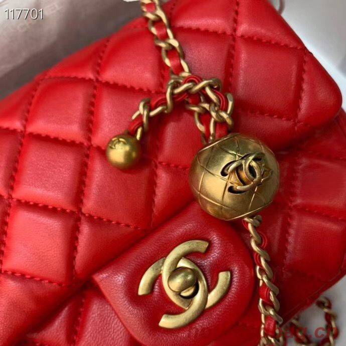 Chanel MINI Flap Bag Original Sheepskin Leather AS1786 Red Chanel MINI Flap Bag Original Sheepskin Leather AS1786 Red