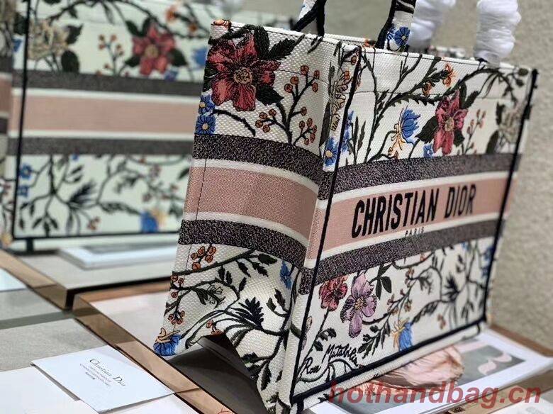DIOR BOOK TOTE EMBROIDERED CANVAS BAG C1286-10 DIOR BOOK TOTE EMBROIDERED CANVAS BAG C1286-10