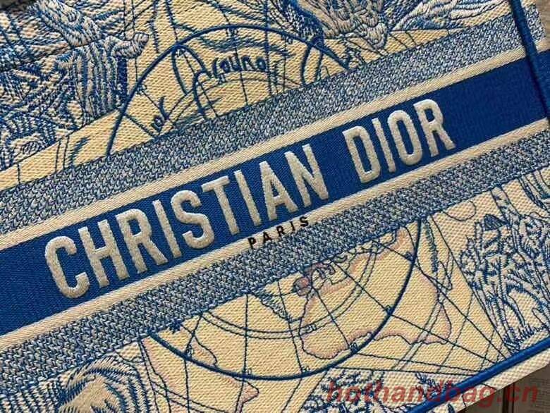 DIOR BOOK TOTE EMBROIDERED CANVAS BAG C1286-9 DIOR BOOK TOTE EMBROIDERED CANVAS BAG C1286-9