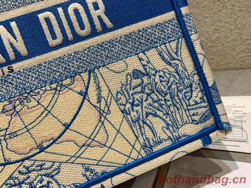 DIOR BOOK TOTE EMBROIDERED CANVAS BAG C1286-9 DIOR BOOK TOTE EMBROIDERED CANVAS BAG C1286-9
