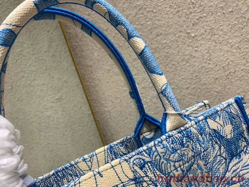 DIOR BOOK TOTE EMBROIDERED CANVAS BAG C1286-9 DIOR BOOK TOTE EMBROIDERED CANVAS BAG C1286-9