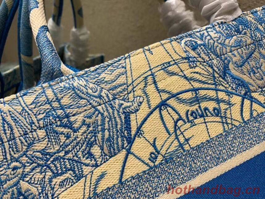 DIOR BOOK TOTE EMBROIDERED CANVAS BAG C1286-9 DIOR BOOK TOTE EMBROIDERED CANVAS BAG C1286-9