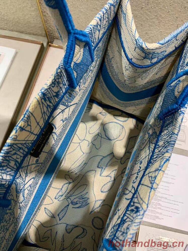 DIOR BOOK TOTE EMBROIDERED CANVAS BAG C1286-9 DIOR BOOK TOTE EMBROIDERED CANVAS BAG C1286-9