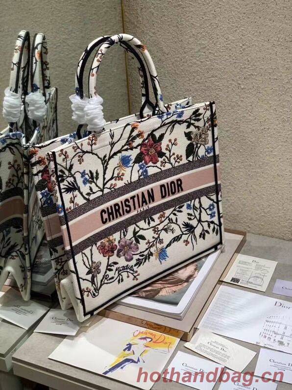 DIOR BOOK TOTE EMBROIDERED CANVAS BAG C1287-13 DIOR BOOK TOTE EMBROIDERED CANVAS BAG C1287-13