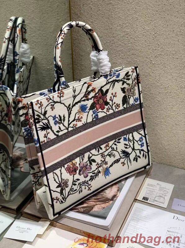 DIOR BOOK TOTE EMBROIDERED CANVAS BAG C1287-13 DIOR BOOK TOTE EMBROIDERED CANVAS BAG C1287-13