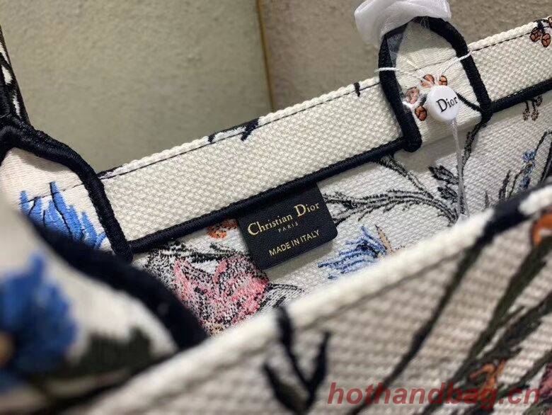 DIOR BOOK TOTE EMBROIDERED CANVAS BAG C1287-13 DIOR BOOK TOTE EMBROIDERED CANVAS BAG C1287-13