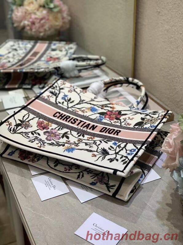 DIOR BOOK TOTE EMBROIDERED CANVAS BAG C1287-13 DIOR BOOK TOTE EMBROIDERED CANVAS BAG C1287-13