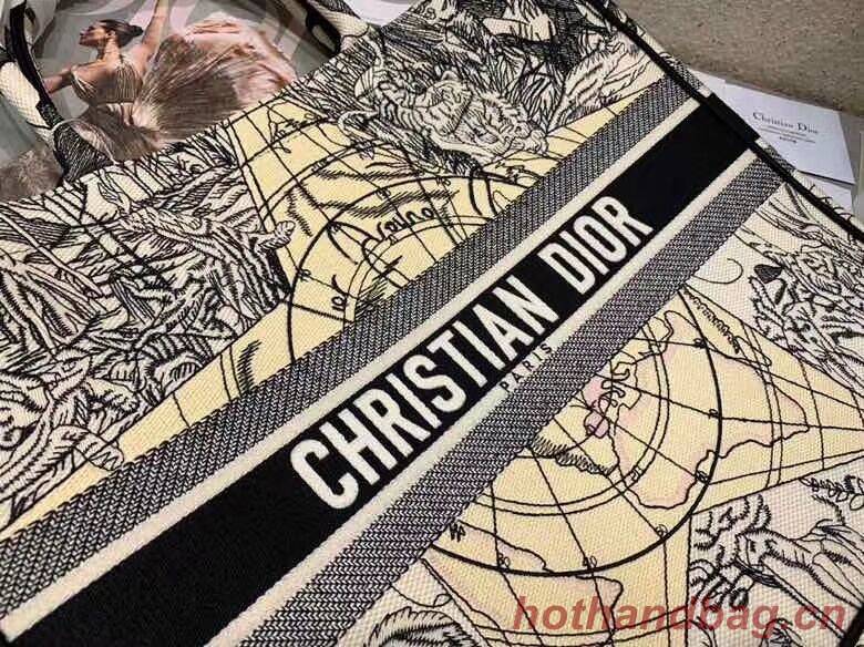 DIOR BOOK TOTE EMBROIDERED CANVAS BAG C1287-14 DIOR BOOK TOTE EMBROIDERED CANVAS BAG C1287-14