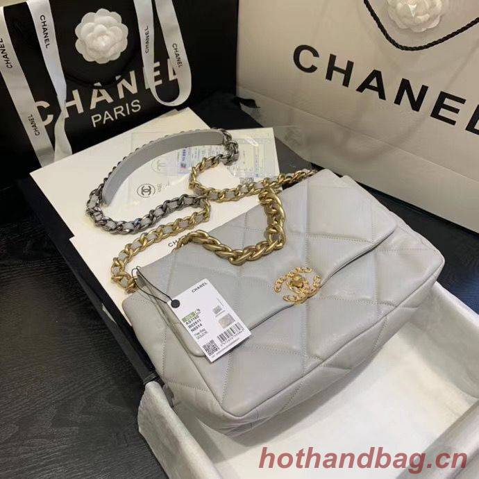 CHANEL 19 Flap Bag AS1160 AS1161 AS1162 Light Gray CHANEL 19 Flap Bag AS1160 AS1161 AS1162 Light Gray
