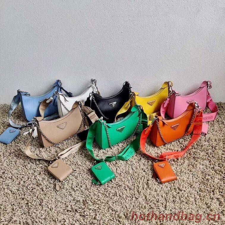 Prada Saffiano leather mini shoulder bag 2BH204 orange Prada Saffiano leather mini shoulder bag 2BH204 orange