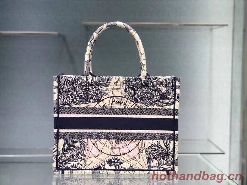 DIOR BOOK TOTE EMBROIDERED CANVAS BAG C1287-18 DIOR BOOK TOTE EMBROIDERED CANVAS BAG C1287-18