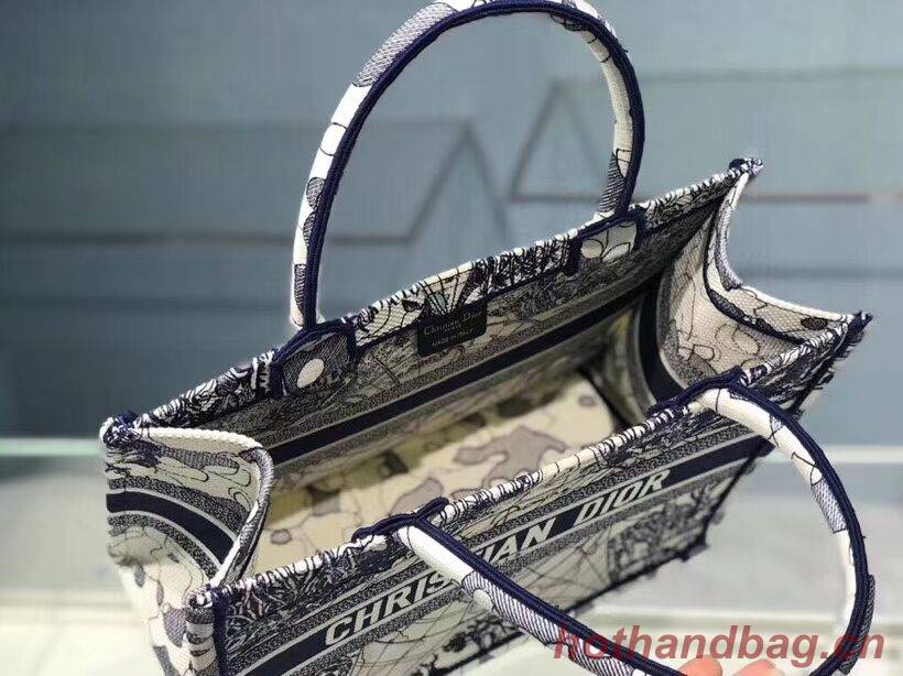 DIOR BOOK TOTE EMBROIDERED CANVAS BAG C1287-18 DIOR BOOK TOTE EMBROIDERED CANVAS BAG C1287-18