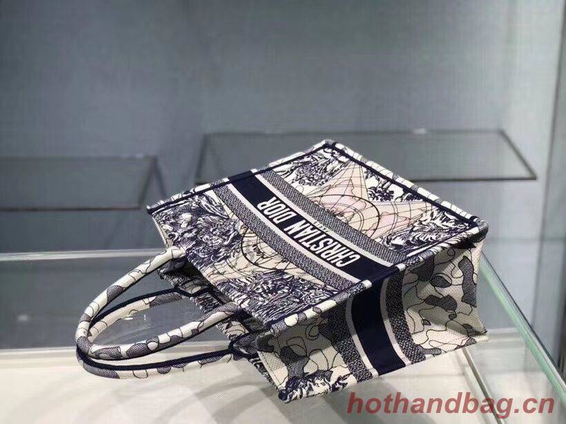 DIOR BOOK TOTE EMBROIDERED CANVAS BAG C1287-18 DIOR BOOK TOTE EMBROIDERED CANVAS BAG C1287-18