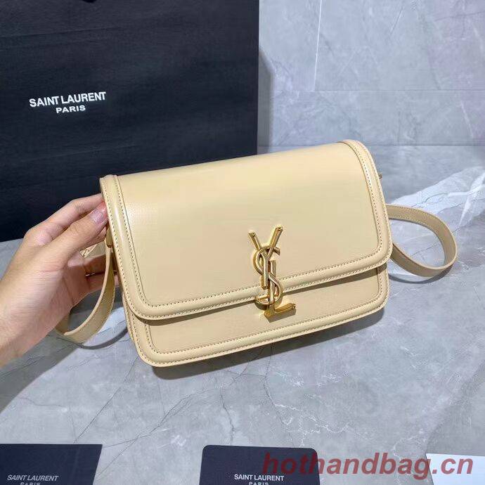 SOLFERINO MEDIUM SATCHEL IN BOX SAINT LAURENT LEATHER Y63435 Beige
