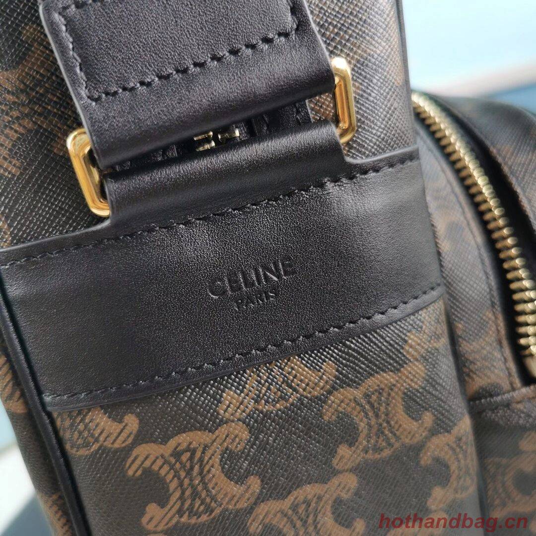 Celine SMALL CAMERA BAG IN TRIOMPHE CANVAS CL90822 black Celine SMALL CAMERA BAG IN TRIOMPHE CANVAS CL90822 black