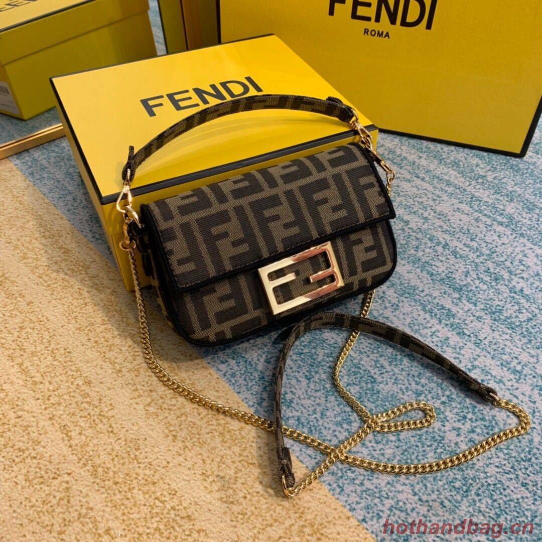 FENDI fabric bag 8BR600 brown FENDI fabric bag 8BR600 brown