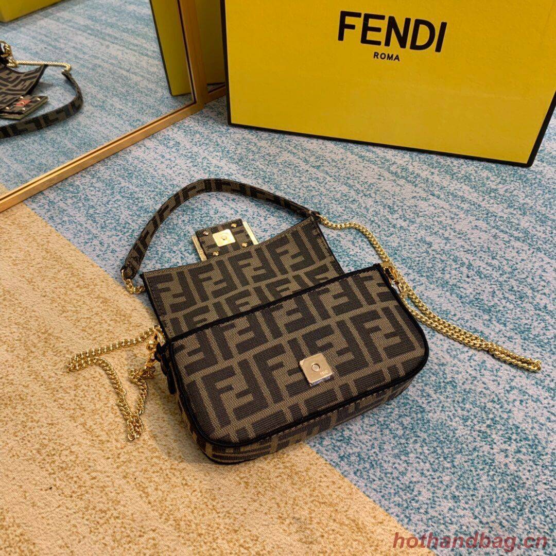 FENDI fabric bag 8BR600 brown FENDI fabric bag 8BR600 brown