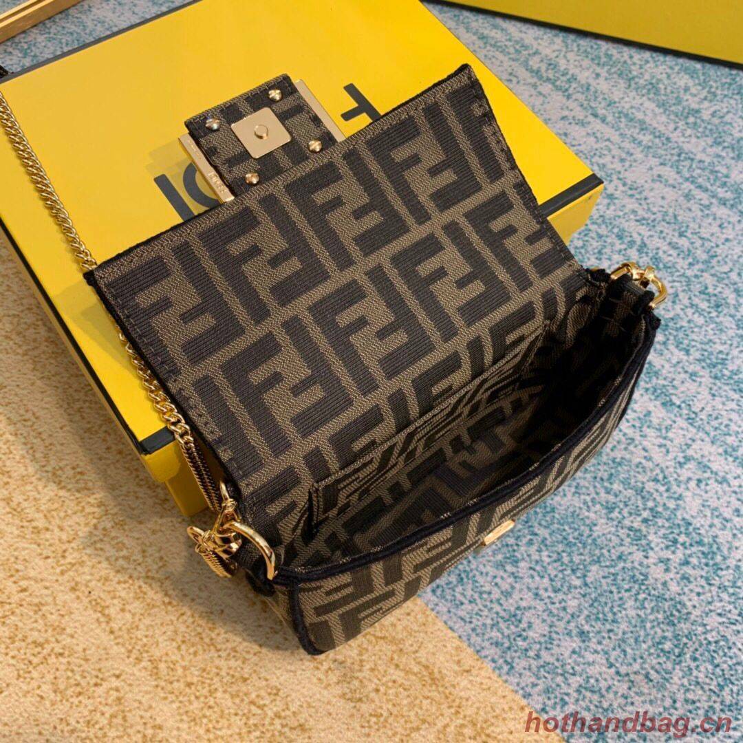 FENDI fabric bag 8BR600 brown FENDI fabric bag 8BR600 brown
