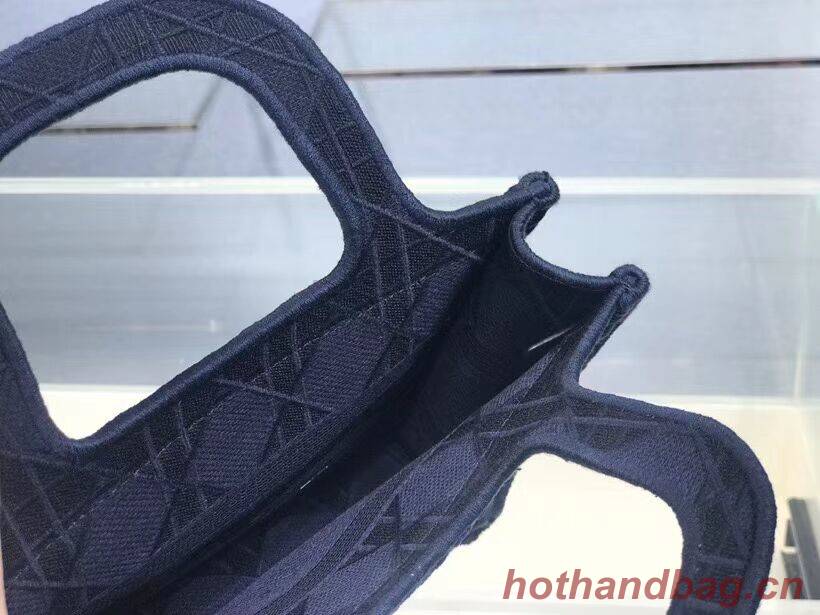 MINI DIOR BOOK TOTE blue Cannage Embroidered Velvet S5475Z MINI DIOR BOOK TOTE blue Cannage Embroidered Velvet S5475Z