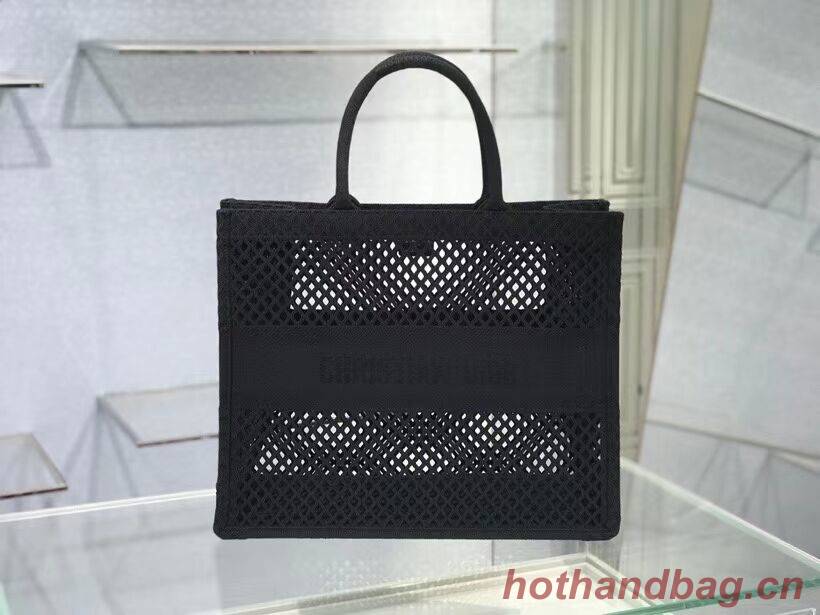 DIOR BOOK TOTE Black Mesh Embroidery M1286ZW DIOR BOOK TOTE Black Mesh Embroidery M1286ZW