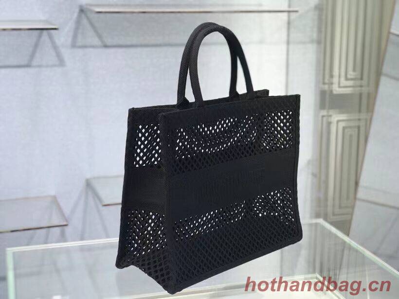 DIOR BOOK TOTE Black Mesh Embroidery M1286ZW DIOR BOOK TOTE Black Mesh Embroidery M1286ZW