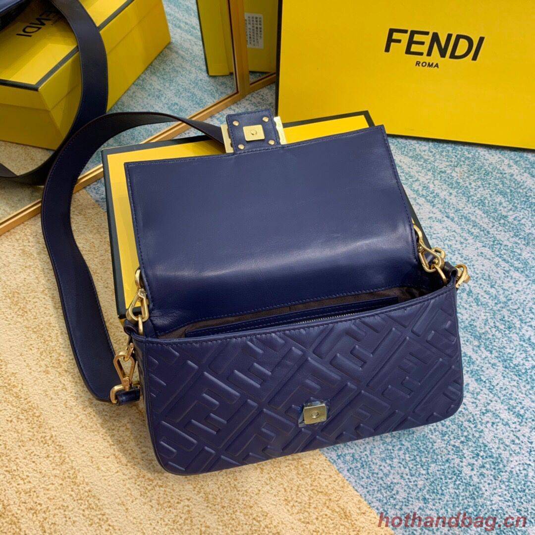 FENDI BAGUETTE Mini Shoulder Bag 8BS017 dark blue FENDI BAGUETTE Mini Shoulder Bag 8BS017 dark blue