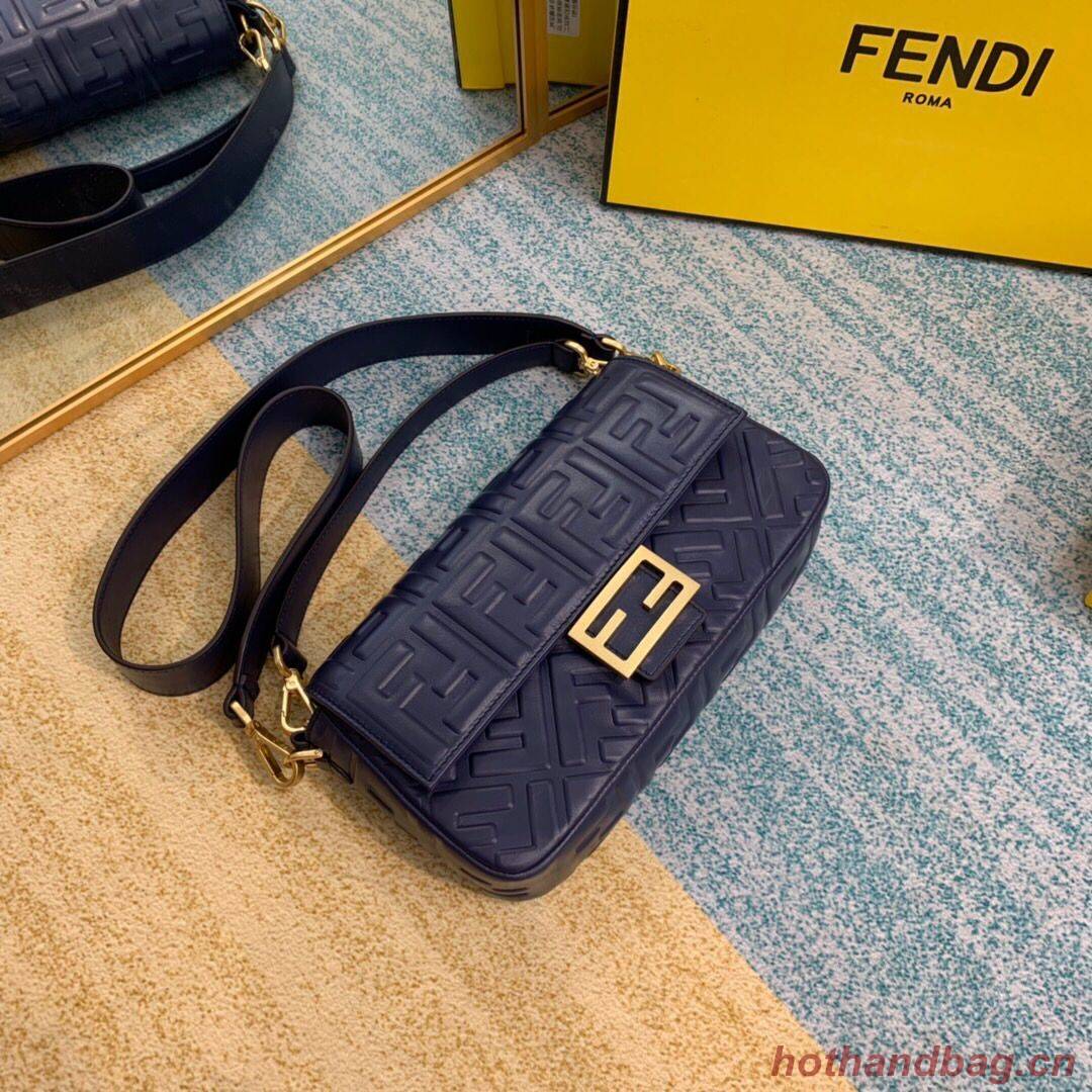 FENDI BAGUETTE Mini Shoulder Bag 8BS017 dark blue FENDI BAGUETTE Mini Shoulder Bag 8BS017 dark blue