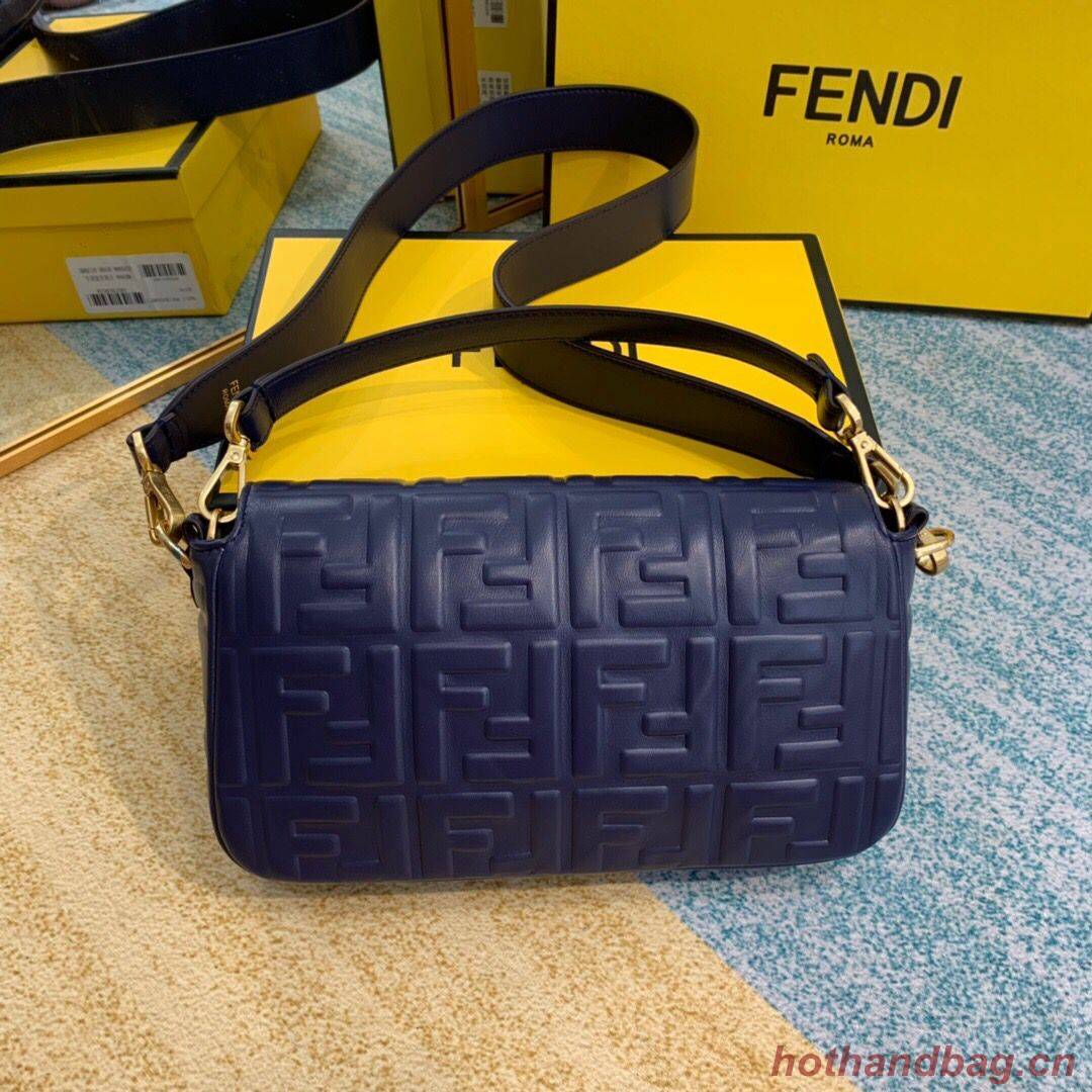 FENDI BAGUETTE Mini Shoulder Bag 8BS017 dark blue FENDI BAGUETTE Mini Shoulder Bag 8BS017 dark blue