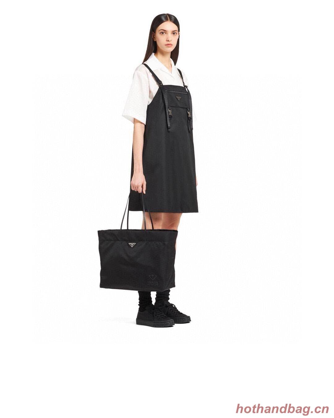 Prada Re-Edition nylon tote bag 1BG107 black Prada Re-Edition nylon tote bag 1BG107 black