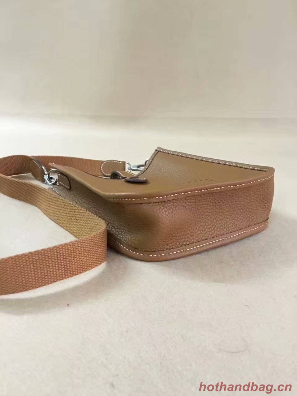 Hermes Evelyne original togo leather mini Shoulder Bag H15698 brown Hermes Evelyne original togo leather mini Shoulder Bag H15698 brown