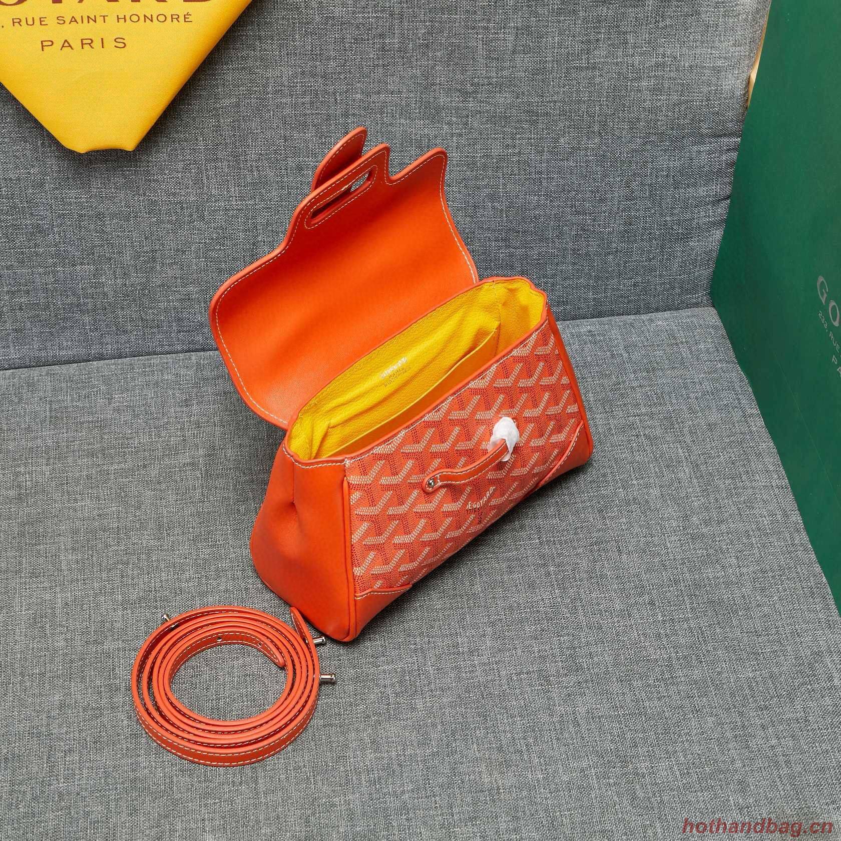 Goyard Y Doodling Calfskin Leather Tote Bag 99588 Orange Goyard Y Doodling Calfskin Leather Tote Bag 99588 Orange