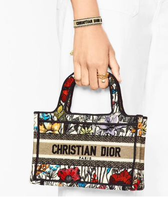 MINI DIOR BOOK TOTE Multicolor Mille Fleurs Embroidery S5475Z MINI DIOR BOOK TOTE Multicolor Mille Fleurs Embroidery S5475Z