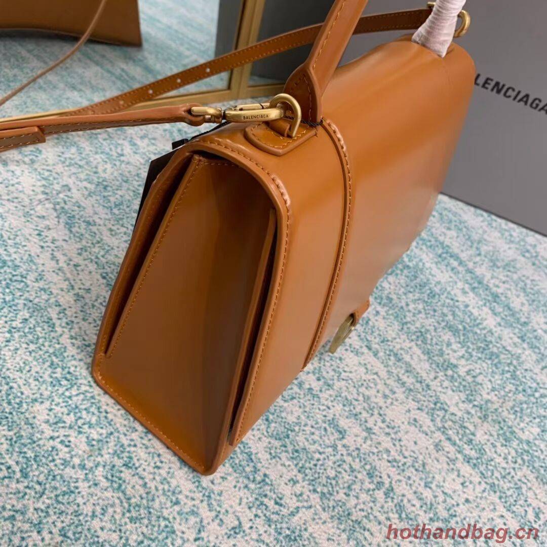 Balenciaga HOURGLASS MEDIUM TOP HANDLE BAG B108892 brown Balenciaga HOURGLASS MEDIUM TOP HANDLE BAG B108892 brown