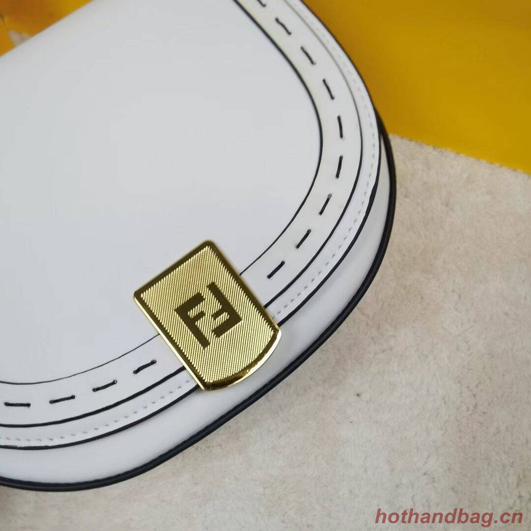 FENDI MOONLIGHT leather bag 8BT346A White FENDI MOONLIGHT leather bag 8BT346A White
