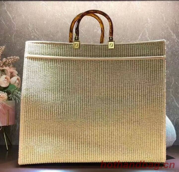 FENDI PEEKABOO X-TOTE FF Weave Bag 8BH376 Brown FENDI PEEKABOO X-TOTE FF Weave Bag 8BH376 Brown