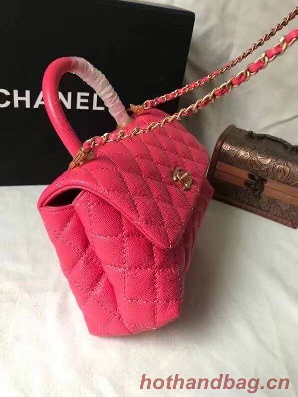 Chanel flap bag with top handle A92990 Rose Chanel flap bag with top handle A92990 Rose