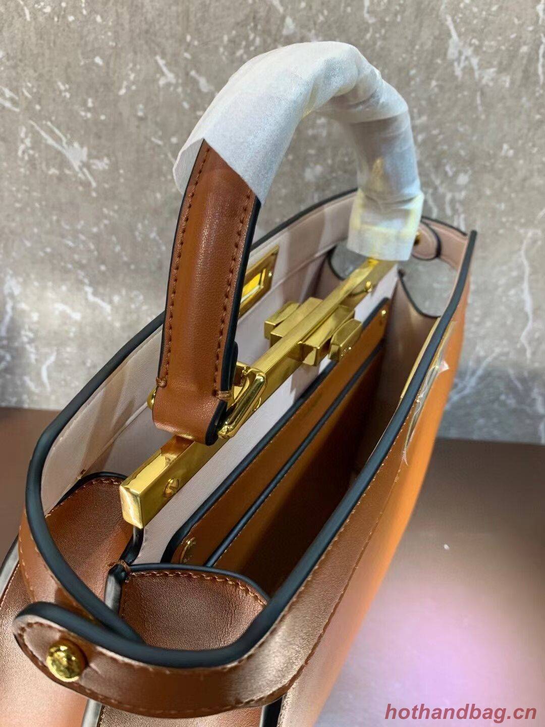 FENDI PEEKABOO ISEEU MEDIUM leather bag 8BN321A6 brown FENDI PEEKABOO ISEEU MEDIUM leather bag 8BN321A6 brown