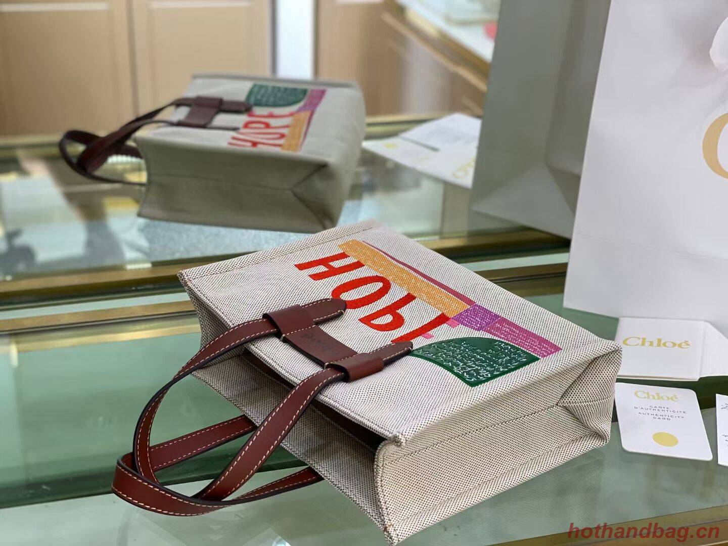 Chloe Cloth & leather 6C013 brown Chloe Cloth & leather 6C013 brown