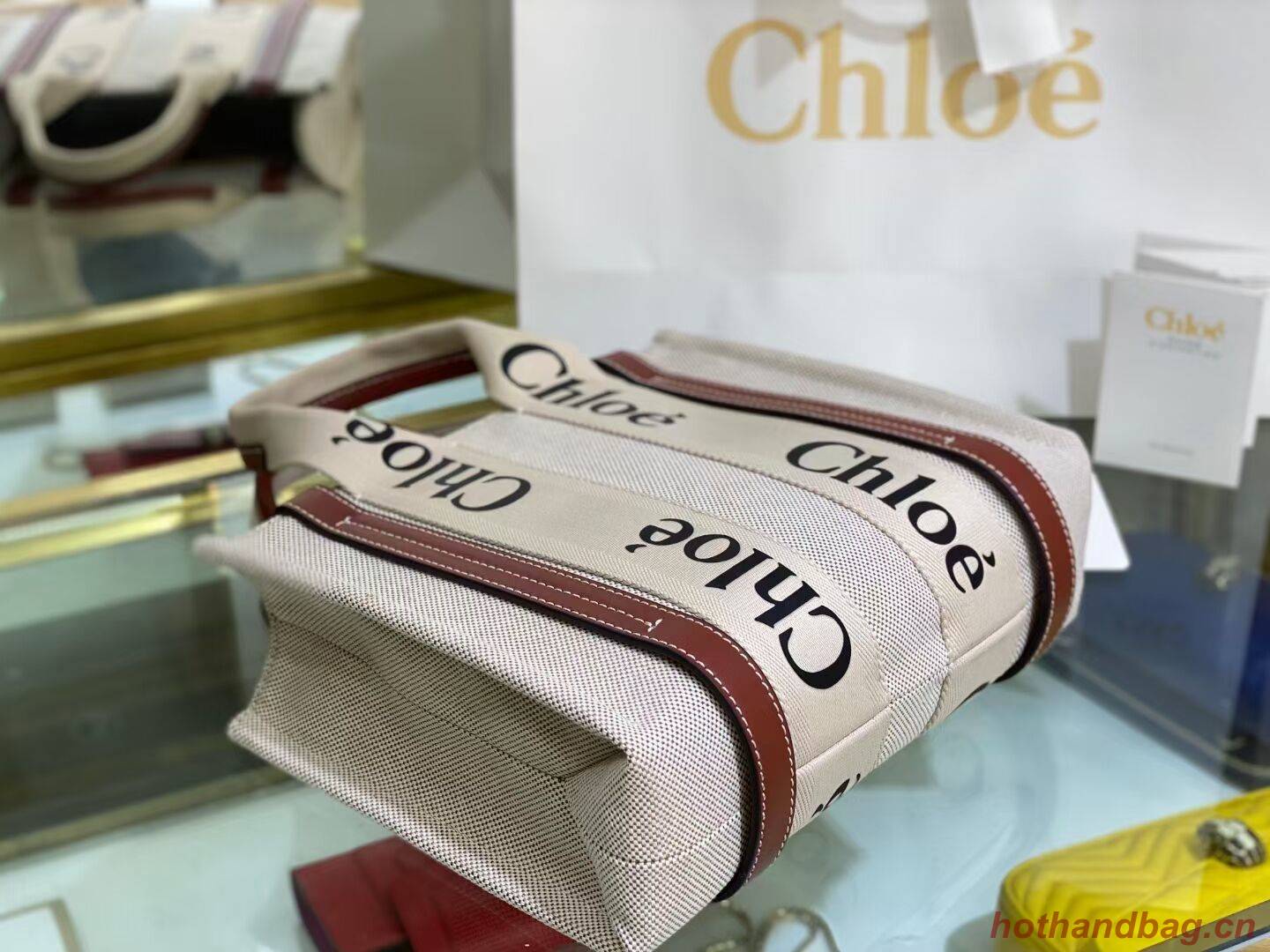 Chloe Cloth & leather 6C027 brown Chloe Cloth & leather 6C027 brown