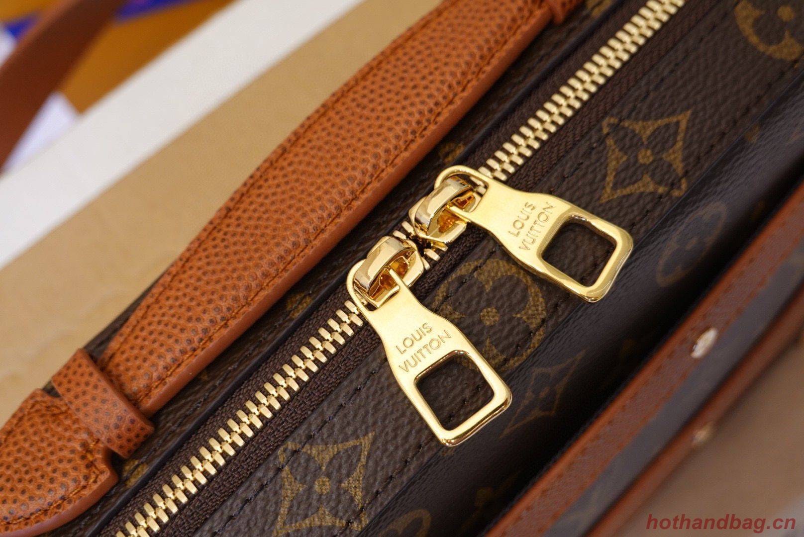 Louis Vuitton Monogram Canvas Handle Trunk Original Leather Bag M45785 Brown Louis Vuitton Monogram Canvas Handle Trunk Original Leather Bag M45785 Brown