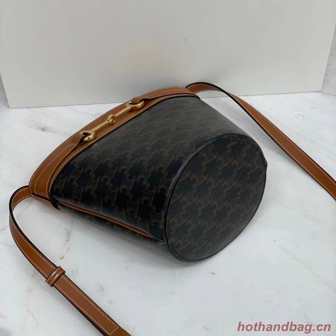 Celine BUCKET BAG IN SHINY CALFSKIN CR92072 Coffee Celine BUCKET BAG IN SHINY CALFSKIN CR92072 Coffee