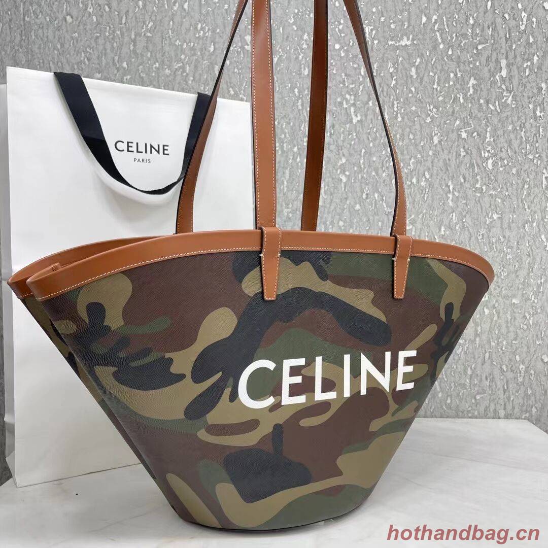 Celine MEDIUM COUFFIN BAG IN TRIOMPHE CANVAS CELINE PRINT 196262 green Celine MEDIUM COUFFIN BAG IN TRIOMPHE CANVAS CELINE PRINT 196262 green