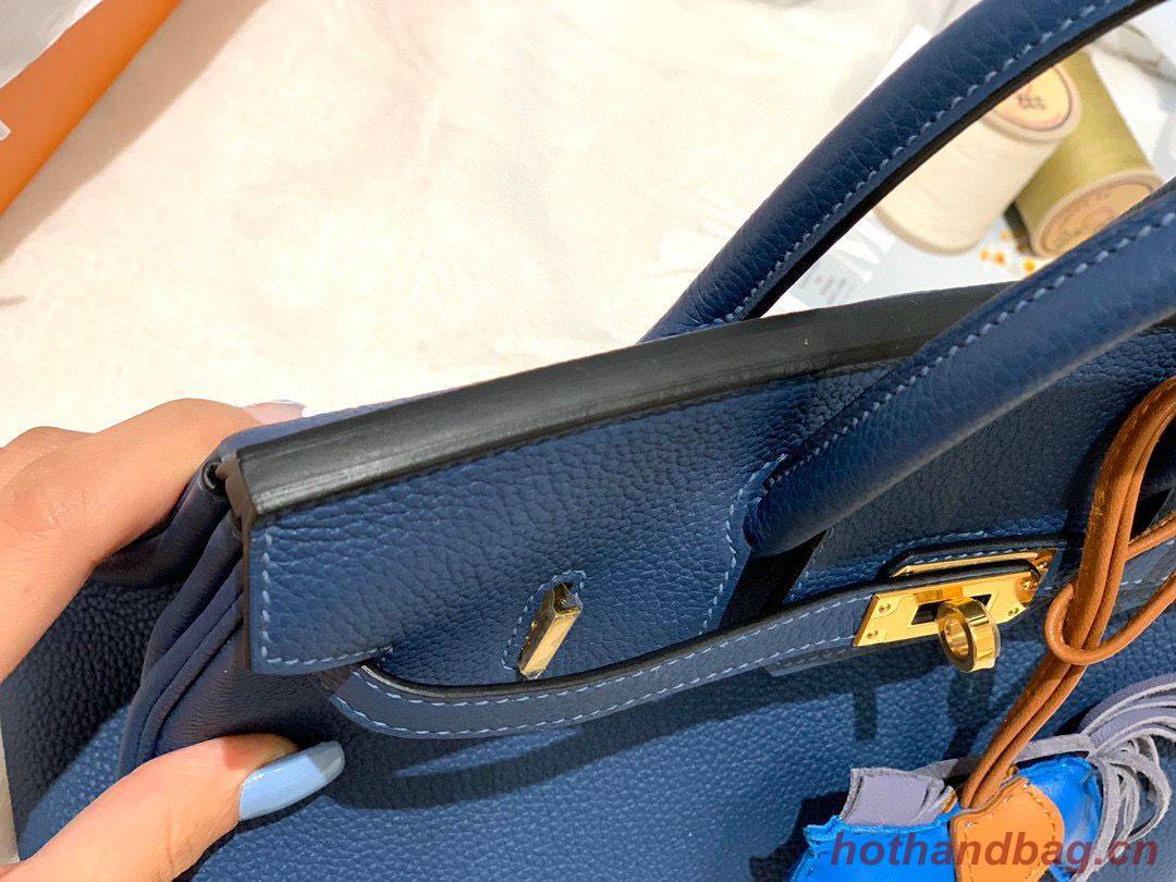 Hermes Birkin 25CM Togo Bag Original Leather H25E Dark Blue Hermes Birkin 25CM Togo Bag Original Leather H25E Dark Blue