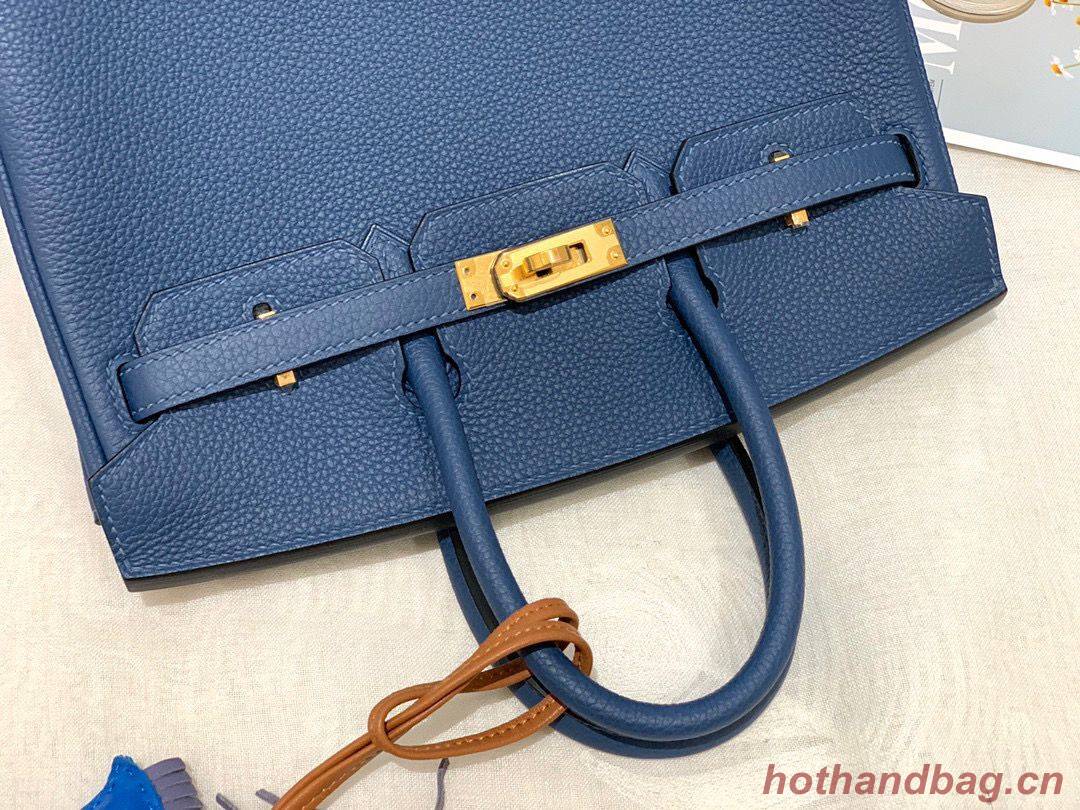 Hermes Birkin 25CM Togo Bag Original Leather H25E Dark Blue Hermes Birkin 25CM Togo Bag Original Leather H25E Dark Blue