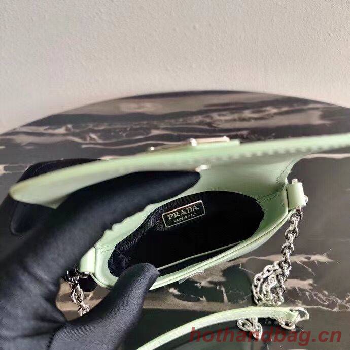 Prada Brushed leather mini-bag 1BH185 light green Prada Brushed leather mini-bag 1BH185 light green