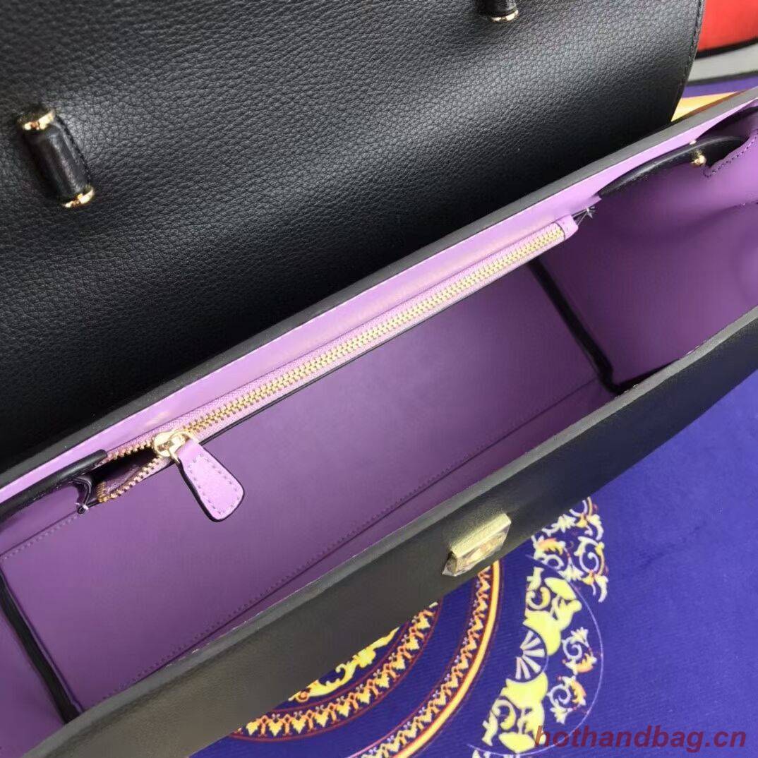 Versace Original large Calfskin Leather Bag FS1042 black Versace Original large Calfskin Leather Bag FS1042 black