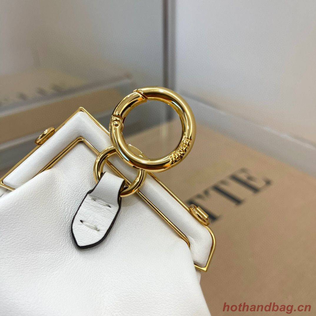 Fendi Original Leather Mini Clutch Bag 56831 White