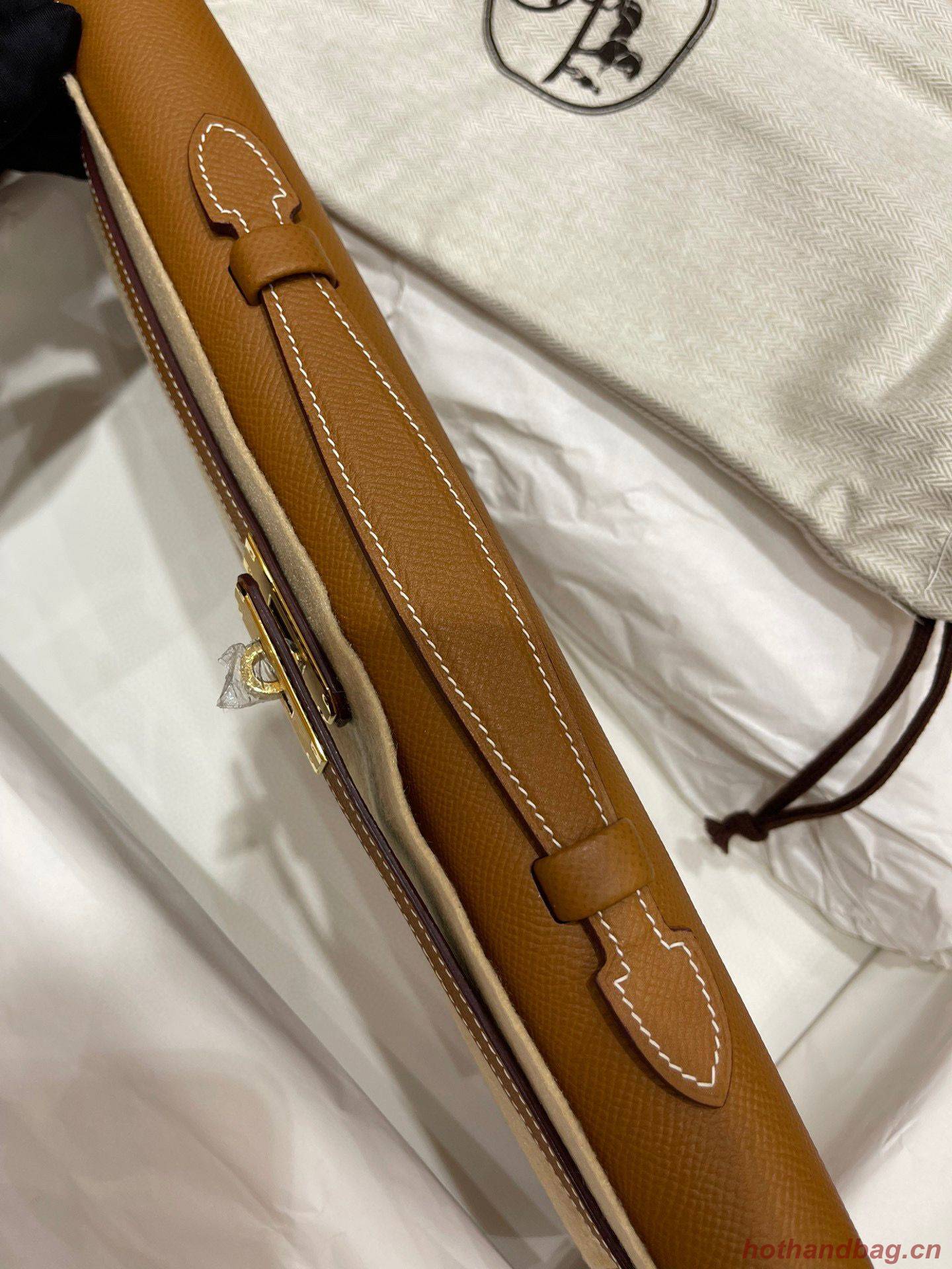 Hermes Kelly 31cm Clutch Original Epsom Leather KL31 Brown Hermes Kelly 31cm Clutch Original Epsom Leather KL31 Brown